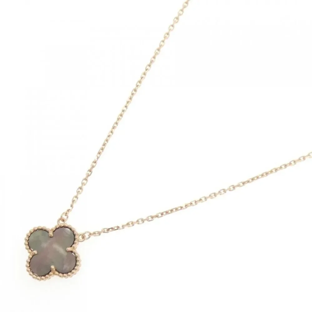 Van Cleef & Arpels Vintage Alhambra Au750 Pink Gold Mother of Pearl Necklace - Picture 2 of 5